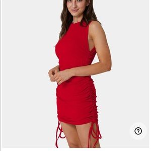 Red Drawstring Dress